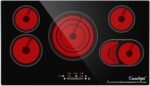 36 Inch Built-In Radiant Electric Cooktop, 5 Burner Smoothtop Stove Top with Triple Expandable Zone, 9200W 240V Hardwired Touch Control, 9 Power Levels, Timer, Child Lock & Hot Surface Indicator - Image 2