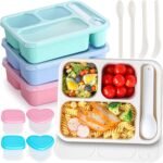 36OZ Bento Box for Kids Lunchable Container with Utensils & Dressing Container, Reusable 4 Compartments Meal Prep Containers Bento Lunch Box Snackle Box Container 4 Pack Snack Containers - Image 2