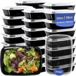 38oz Meal Prep Containers 15 Pack, BPA Free Food Storage Containers with Lids Reusable Stackable, Microwave/Dishwasher/Freezer Safe To Go Food Containers - Image 2