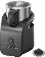 4-in-1 Milk Frother - Electric Steamer, Automatic Warm & Cold Cappuccino Foam Maker, 12.5oz Milk Warmer for Latte, Macchiato, Stainless Steel - Image 2