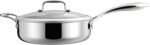 4.5 QT 5-Ply Stainless Steel Saute Pan with Lid, Compatible with All Cooktops, Dishwasher Safe - Image 2