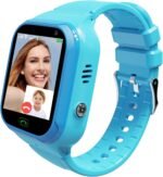 4G Kids Smart Watch GPS Tracker, Boys Girls Kids Smartwatches Phone Watch Video Call SOS Emergency Alarm Voice Chat Game and Touch Screen Tracking Smartwatch for Age 4-12 (Blue) - Image 2