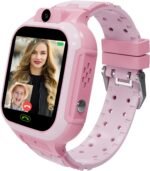 4G Kids Smart Watch GPS Tracker - Smartwatch with Two Way Call Video Calling Voice Chat SOS Class Mode Stopwatch Pedometer Games Wi-Fi Touch Screen Alarm Clock Smartwatches for Boys Girl (Pink) - Image 2