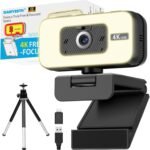 4K Webcam for PC & Laptop, Webcam for Mac –AI PDAF AutoFocus Streaming Camera for Computer, One-Touch Mute, Busy Now Do Not Disturb Light, Adjustable Fill Light, Privacy Cover for Remote Work - Image 2