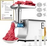 5.0 Upgrade Electric Meat Grinder【 3500W Super Motor】【SGS Certified SUS304 Blade & Plate】3-Second Fast Meat Grinding, Perfect For Meat Grinders For Home Use (SILVER) - Image 2
