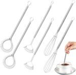 6 PCS Mini Whisk Set, Stainless Steel Spring Whisk, Cooking Gadget for Blending, Whisking, Beating, Stirring, Gravy - Image 2