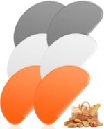 6 PCS Silicone Bowl Scrapers for Baking - Flexible Dough Scraper Set (Orange, Gray, White - 2 Each) - Non-Stick, Dishwasher Safe - Image 2