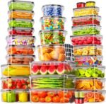 60 PCS Food Storage Containers with Lids Airtight, (30 Lids & 30 Containers) Leak proof Containers Set for Kitchen, Meal Prep, BPA-Free, PVC-Free Plastic, Microwave/Dishwasher Safe, Extra Labels & Pen - Image 2
