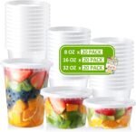 60 Set Deli-Containers-with-Lids: [8oz 16oz 32oz] Combo Plastic-Food-Storage-Containers-with-Lids, To-Go-Containers, Meal-Prep-Containers - Image 2