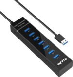 7-Port USB 3.0 Hub, IVETTO Data USB Hub Splitter with 3.3ft Long Cable for Laptop, PC, MacBook, Mac Pro, Mac mini, iMac, Surface Pro and More - Image 2