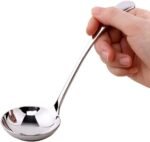 7.9-Inch Silver Small Ladle,Pack of 2,Premium 18/10 Stainless Steel,Ideal for Serving Gravy,Sauce,Soup - Image 2