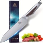 8 Inch Chef Knife, Full-Metal Kitchen Knife with Ergonomic Handle, High-Carbon Stainless Steel Chef’s Knife for Home & Pro Cooking, Precision Cutting, Gift-Ready Packaging - Image 2