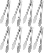 8 Pack Serving Tongs XEVOM Kitchen Tongs,Buffet Tongs, Stainless Steel Food Tong Serving Tong,small tongs (7inch) - Image 2