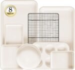 8-Piece Non-stick Baking Pans Set – Stackable Bakeware Set for Kitchen, Carbon Steel Baking Set with Cookie Sheet, Roasting Pan, Cake Pan, Muffin Pan, Cooling Rack, Baking Essentials Supplies - Image 2