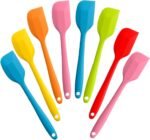 8 Pieces Silicone Spatulas,8.5 inch Non-stick with Stainless Steel Core,Heat Resistant-500℉, Food Grade Dishwasher Safe, for Mixing,Cooking,Baking (Mixed color) - Image 2