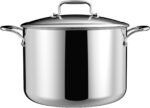 8 Quart Stainless Steel Stock Pot With Lid, 5 Ply Stainless Clad Cookware, Induction Compatible - Image 2