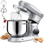 9.5 Qt Stand Mixer, 10-Speed Tilt-Head Food Mixer, Vezzio 660W Kitchen Electric Mixer with Stainless Steel Bowl, Dishwasher-Safe Attachments for Most Home Cooks(Silver) - Image 2