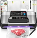 95Kpa Vacuum Sealer Machine for Food with Bags, 12-in-1 Food Saver Vacuum Sealer with Double Heat Seal, Built-in Cutter,Accessory Hose, Bag Storage,10 Bags, 1 Bag Roll & Marker Pen,App Control - Image 2