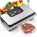 95kPa Powerful Vacuum Sealer for Food, Fully Automatic 10-in-1 Vacuum Sealer Machine with Easy Handle, Built-in Cutter & Roll Storage, Digital Countdown Display, Premium Stainless Steel Design - Image 2