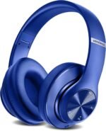 9S Wireless Over-Ear Bluetooth Headphones, 60 Hours Playtime, Hi-Fi Stereo, 6 EQ Modes, Built-in Microphone, Foldable Design, Blue - Image 2