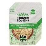 A Dozen Cousins Classic Bone Broth Rice 6pk, Ready to Eat Seasoned High Protein Rice, Clean Ingredients, Easy Side Dish or Meal Base, Heat & Serve, Halal, Chicken Bone Broth, Gluten Free, 8oz Packets - Image 2