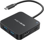 ACASIS USB C Hub 10Gbps, 6-in-1 Multiport Adapter with 4K 60Hz HDMI, 100W Power Delivery, USB A3.2 Data Port, USB C to HDMI Adapter for MacBook, Dell, Lenovo, Surface, iPad PRO, XPS(Black) - Image 2