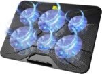 AICHESON Laptop Cooling Pad with 6 High-Speed Fans, Computer Cooler with 7 Adjustable Angles, Compatible with 13-17.3 Inch Laptops - Image 2