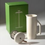 AIRES Ceramic French Press Coffee Maker – 34 oz Heat-Retaining Stoneware – Elegant Neutral Color – Inspired by Buenos Aires Coffee Culture – Gift-Ready with Barista Brewing Guide - Image 2