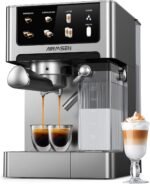 AIRMSEN 20 Bar Espresso Machine with Automatic Milk Frother, Cappuccino & Latte Coffee Maker with Quick Brew Dual Boiler (1350W + 1000W), Stainless Steel, 60oz Water Tank, Touchscreen - Image 2