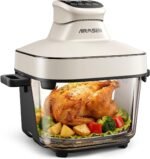 AIRMSEN 6.3 QT Glass Air Fryer Non-Toxic, 4 Presets & Manual Control, 105–400℉ Precise Heat, 95% Less Oil, Auto-Pause & Resume, Microwave & Dishwasher Safe Glass Container for Family Meals - Image 2