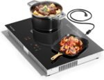 AMZCHEF Induction Cooktop 2 Burners 1800W, Built-in & Countertop Electric Cooktop with 9 Power Levels, 110V-120V Double Induction Stove with Plug, 99-min Timer, Safety Lock, Ceramic Glass - Image 2