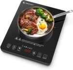 AMZCHEF Portable Induction Cooktop with 4 Preset Menus, 20 Temperature & Power Settings,1800W Countertop Burner, Safety Functions,4H Timer, Electric Hot Plate for Kitchen, RV, Apartment, Room - Image 2