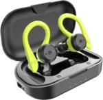 APEKX Bluetooth Headphones True Wireless Earbuds with Charging Case IPX7 Waterproof Stereo Sound Earphones Built-in Mic in-Ear Headsets Deep Bass for Sport Running Green - Image 2