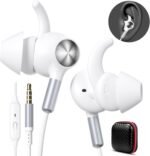 APETOO Wired Ear Buds Sport in-Ear Headphones with Anti Fall/Hurt Wingtips, Mute Mic, Pure Stereo Bass, Noise Isolating Aux 3.5mm Earbuds for iPhone/iPad/Android/Mac/Laptop/PC/Women/Small Ear/School - Image 2
