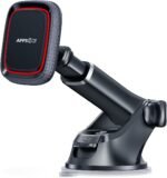 APPS2Car Magnetic Phone Mount for Car, Dashboard & Windshield Suction Cup Holder with Telescopic Arm, Requires Metal Plate (Included), Universal Fit for iPhone & Android Smartphones - Image 2