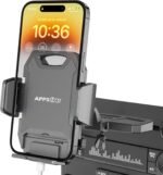 APPS2Car Sturdy CD Slot Phone Mount with One Hand Operation Design, Hands-Free Car Phone Holder Universally Compatible with All iPhone & Android Cell Phones, for Smartphone Mobile - Image 2