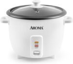 AROMA® Rice Cooker, 8-Cup (Uncooked) / 16-Cup (Cooked), Pot-Style Rice Cooker and Soup Warmer with One-Touch Control, 4 Qt, White, ARC-368NG - Image 2