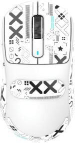 ATTACK SHARK X3 Lightweight Wireless Gaming Mouse with Tri-Mode 2.4G/USB-C Wired/Bluetooth,26K DPI, PAW3395 Optical Sensor,Kailh GM8.0 Switch,5 programmable Buttons for PC/Win/Mac(White+Stickers) - Image 2