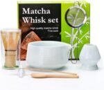 Accguan Matcha Whisk Set, 7pcs - Bamboo & Ceramic, Includes 19 oz Bowl, Whisk, Spoons, Holder, Sifter & More - Perfect for Matcha Lovers - Image 2