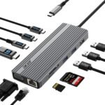 Acer 11 in 1 USB C HUB Multiport Adapter with 4K@60Hz HDMI, 2x10Gbps USB C, 2x5Gbps USB A, 100W PD Port, 1000Mbps Ethernet, 1080P VGA, SD/TF, Laptop Docking Station Dual Monitor for PC, Desktop - Image 2