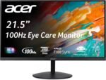 Acer SB222Q EBI 21.5" FHD 1920 x 1080 IPS Zero-Frame IPS Gaming Office Monitor | AMD FreeSync Technology | Ultra-Thin Stylish Design | Up to 100Hz | 1ms VRB | Low Blue Light | Tilt | HDMI & VGA Ports - Image 2