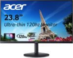 Acer SB243Y G0bi 23.8" IPS Full HD (1920 x 1080) Ultra-Thin Zero-Frame Gaming Office Monitor | Adaptive-Sync Support (FreeSync Compatible) | Up to 120Hz Refresh | 1ms (VRB) | Tilt | HDMI & VGA Ports - Image 2