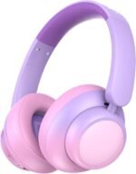 Active Kids Noise Cancelling Headphones, 60H Play Time Kids Bluetooth Headphones, Volume Limited, Bluetooth 6.0, USB C Charging, Headphones for iPad Tablet Airplane,Gradient Pink - Image 2