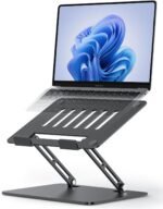 Adjustable Laptop Stand, Ergonomic Computer Stand for Desk, Aluminum Ventilated Colling Laptop Riser Holder Mount Compatible with MacBook Pro Air, HP, Dell 10-15.6" All Laptops - Image 2