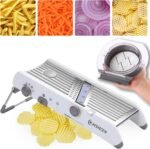 Adjustable Mandoline Slicer for Kitchen, Stainless Steel Mandolins Vegetable Chopper - Food Chopper, Vegetable Slicer, Mandolin with Waffle Maker | French Fry Cutter - Image 2