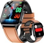 Advanced Health Smartwatch for Women Men with Real-Time Monitoring of Heart Rate, Blood Oxygen, Body Temperature (Brown) - Image 2