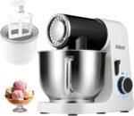 Aifeel Stand Mixer, 6.5QT Mixer with Ice Cream Maker Attachments, Kitchen Electric Mixer Multifunctional Bread Dough Mixer with Dough Hook,Whisk & Beater, Food Mixer for Baking (Black-White) - Image 2
