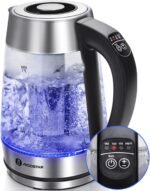 Aigostar Electric Kettle, Tea Kettle with Temperature Control and Tea Infuser, 1500W Hot Water Kettle with Variable Temperature, Keep Warm Function, LED Indicator Light Change, Auto Shut-Off, 1.7L - Image 2