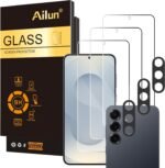 Ailun Glass Screen Protector for Galaxy S25+ / S25 Plus [6.7 Inch] 3Pack+3Pack Camera Lens Tempered Glass Fingerprint Unlock 0.25mm Anti-Scratch Case Friendly Clear-HD[Not for S25/S25 Ultra/S25 Edge] - Image 2