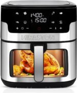 Air Fryer, 8.5QT Family Size Digital Air Fryers, BPA-Free, Smart Touchscreen with 8-Preset, Air Frying, Reheat Leftovers, Party Food, Fast Cooking, Dishwasher-Safe, Stainless Steel - Image 2